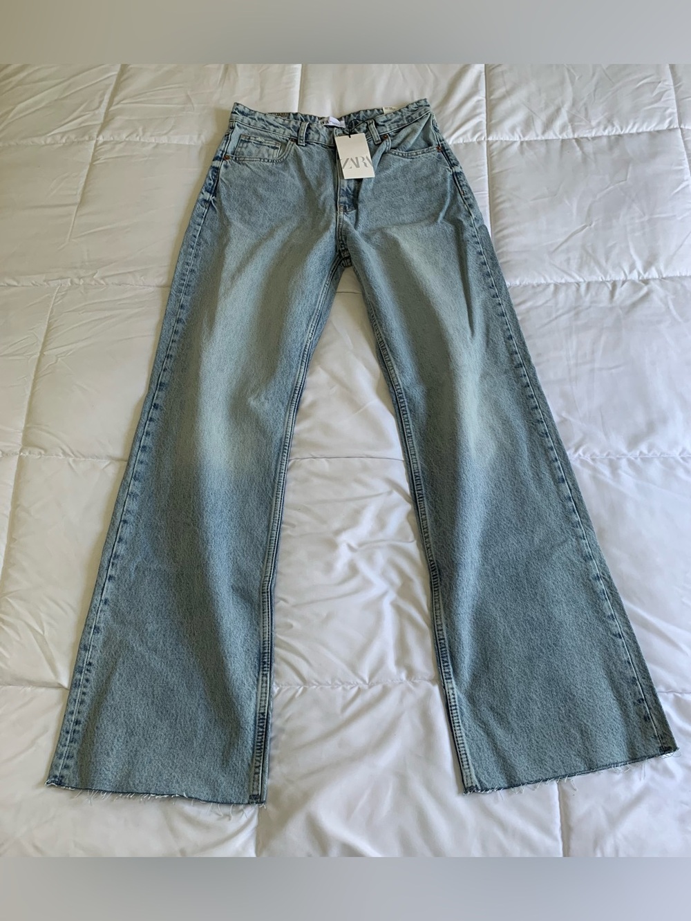 Light Blue Women's Wide-Leg Jeans by